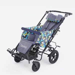 Comfort Rehabilitation – relief stroller color Z06 navy blue with toucan motif